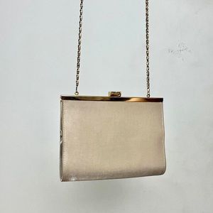 gold iridescent side purse clutch